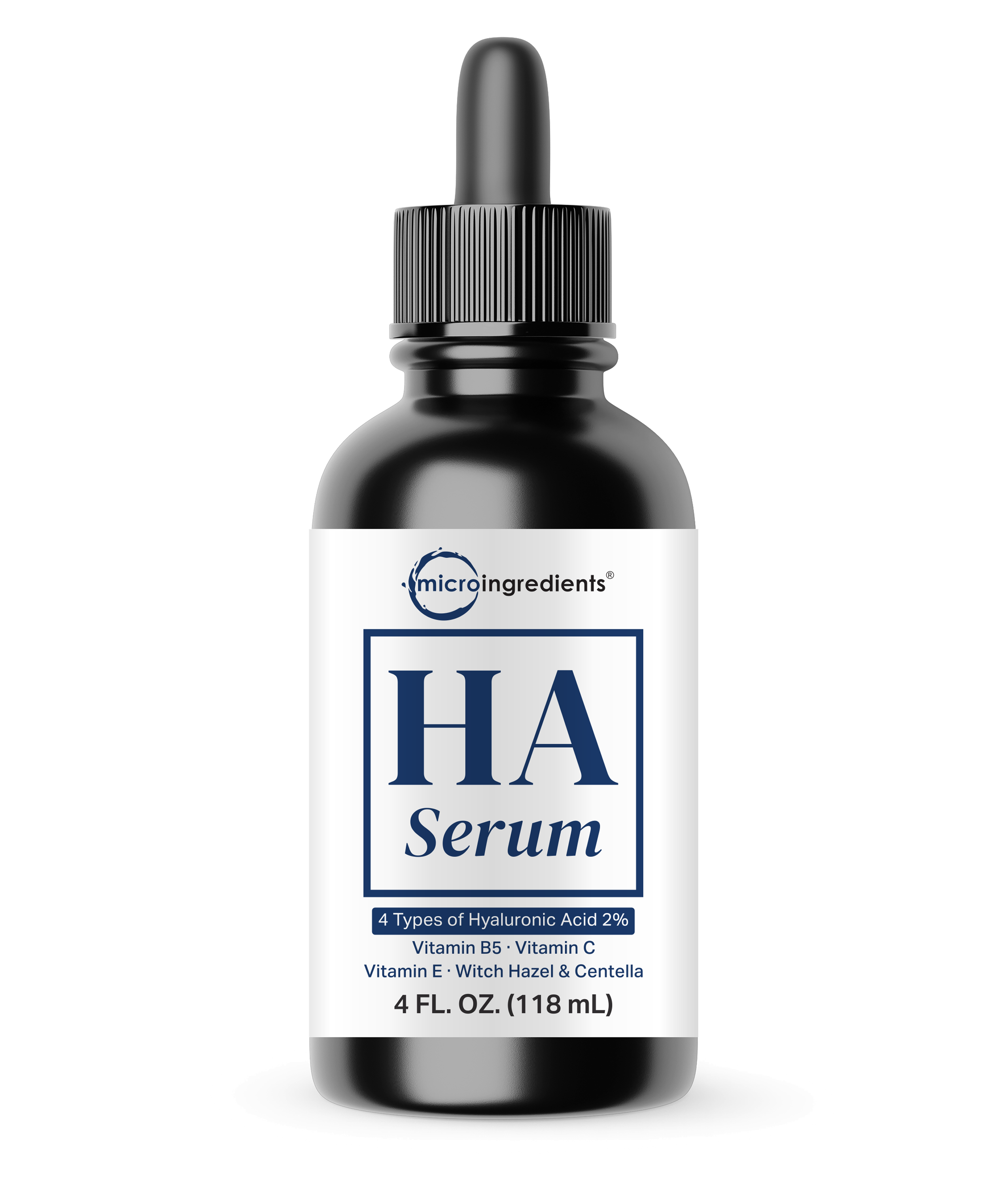 Micro Ingredients HA Serum with Vitamin B5, C, E, Witch Hazel, & Centella – 4 FL OZ