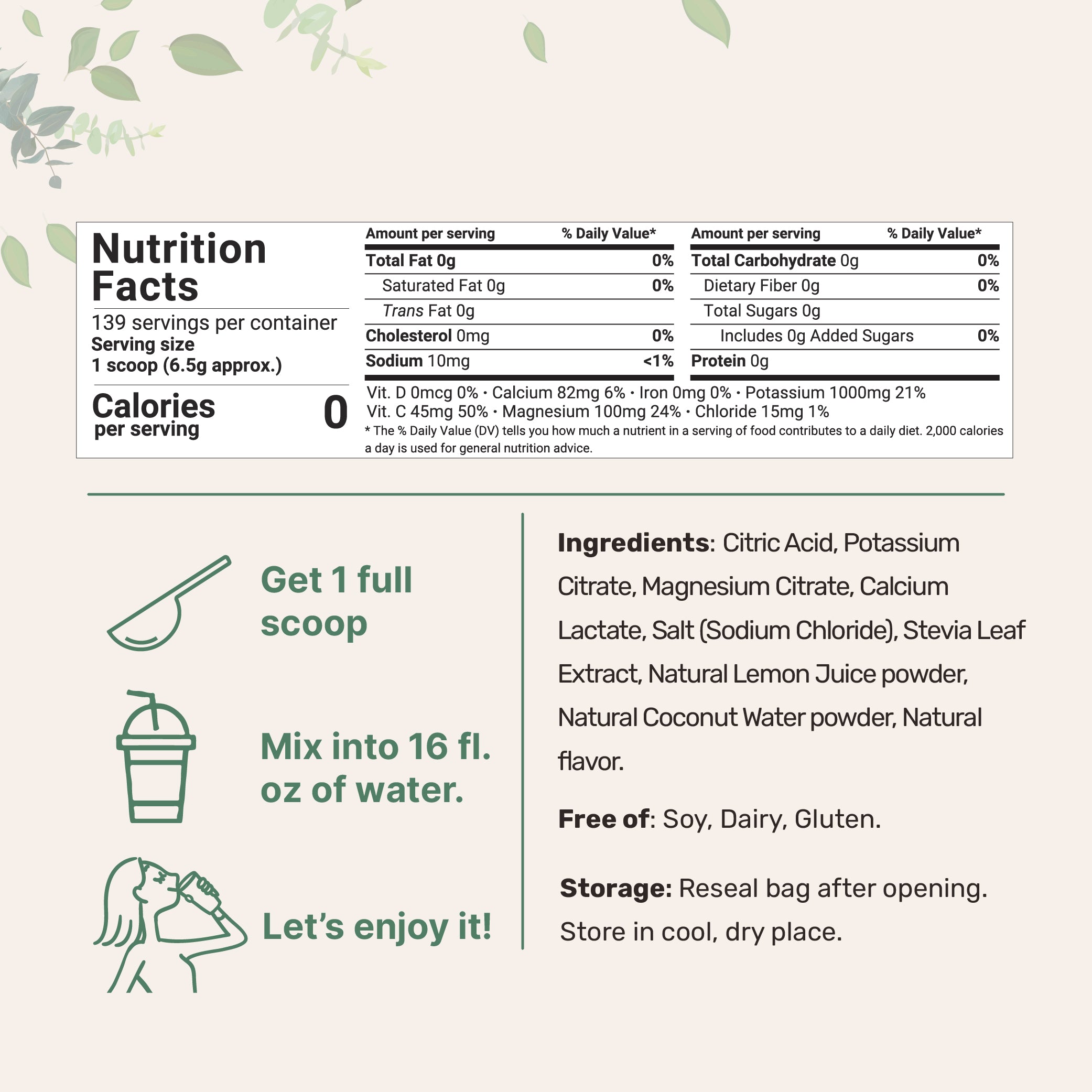 Micro Ingredients Electrolyte Hydration Drink Mix Powder, 2lb