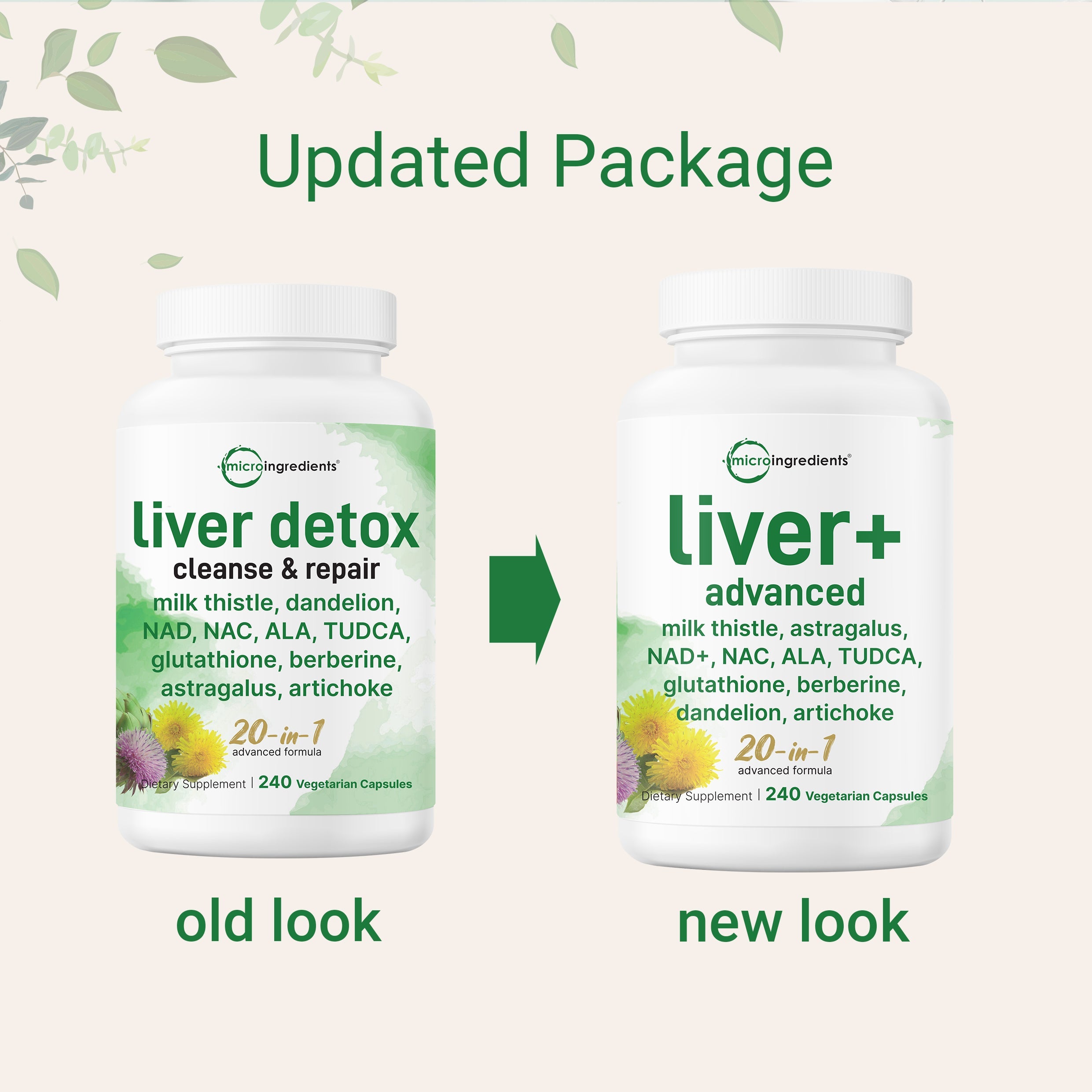Micro Ingredients Liver Advanced+, 240 Veggie Capsules, 20-in-1 Advanced Support Complex