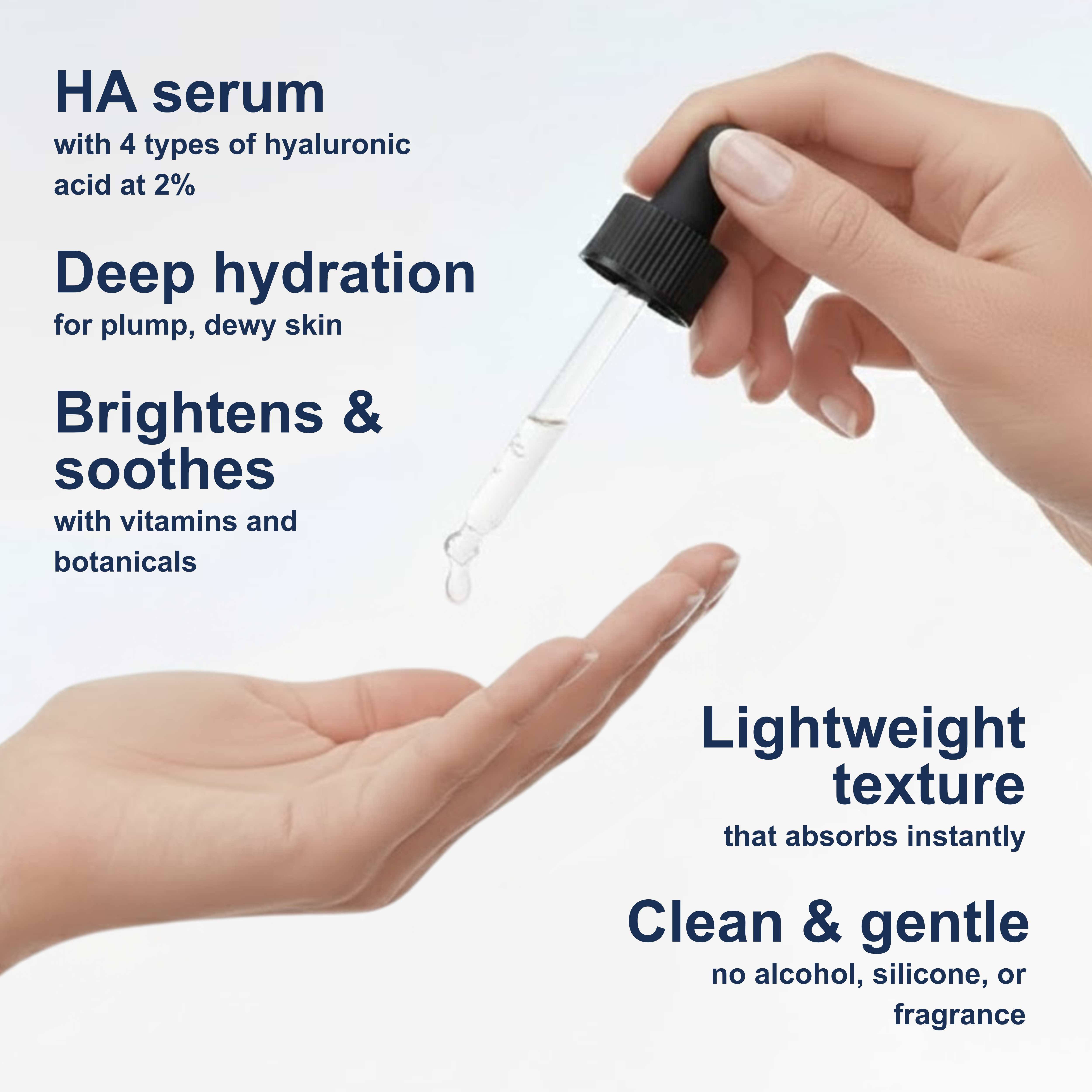 Micro Ingredients HA Serum with Vitamin B5, C, E, Witch Hazel, & Centella – 4 FL OZ