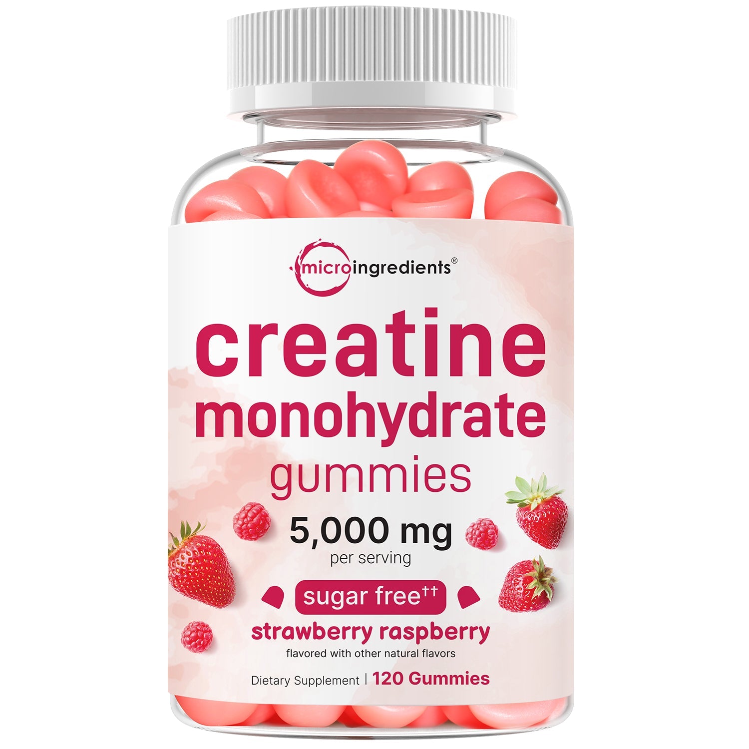 Creatine Monohydrate Gummies 5,000mg Per Serving, 120 Count