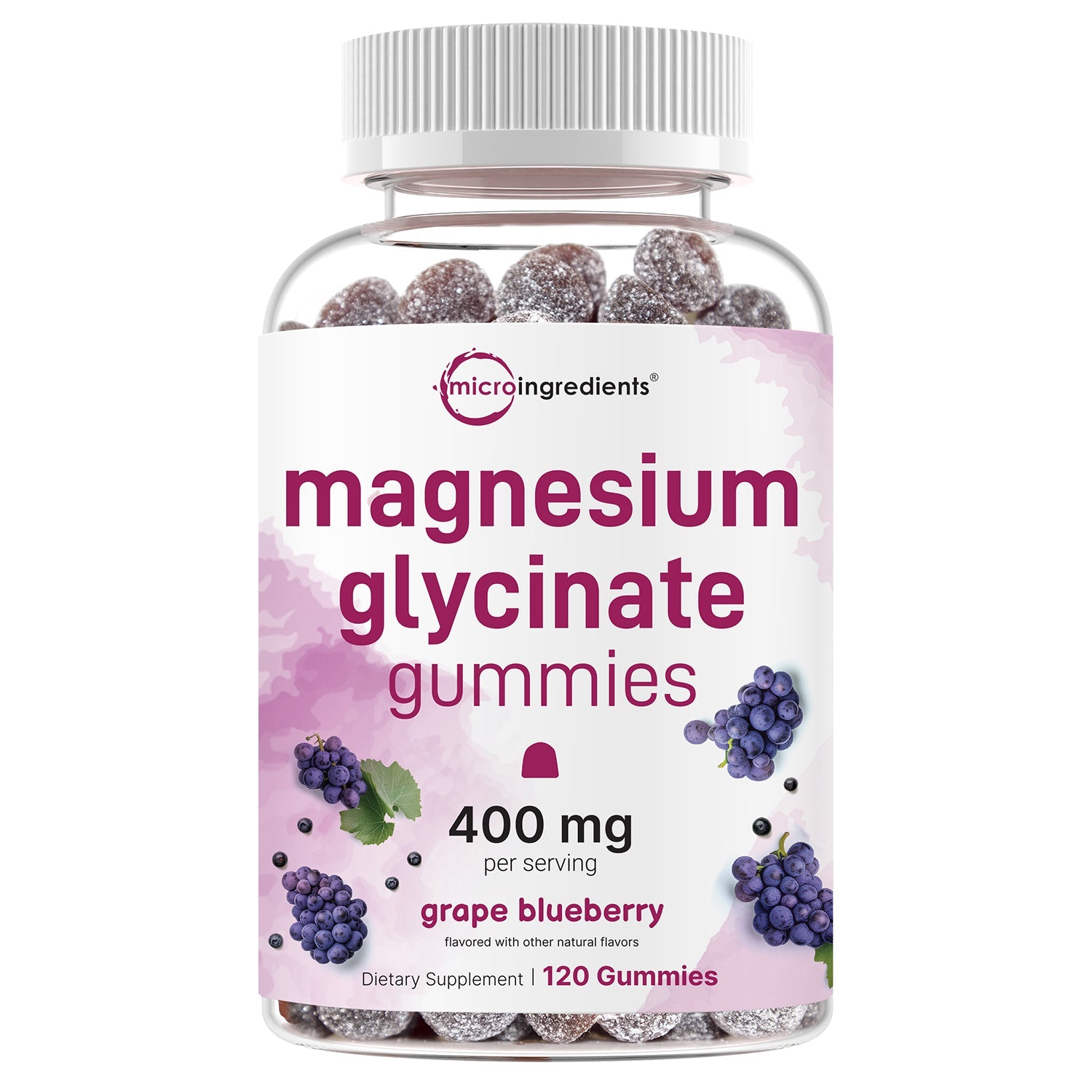 Magnesium Glycinate Gummies 400mg Per Serving, 120 Count