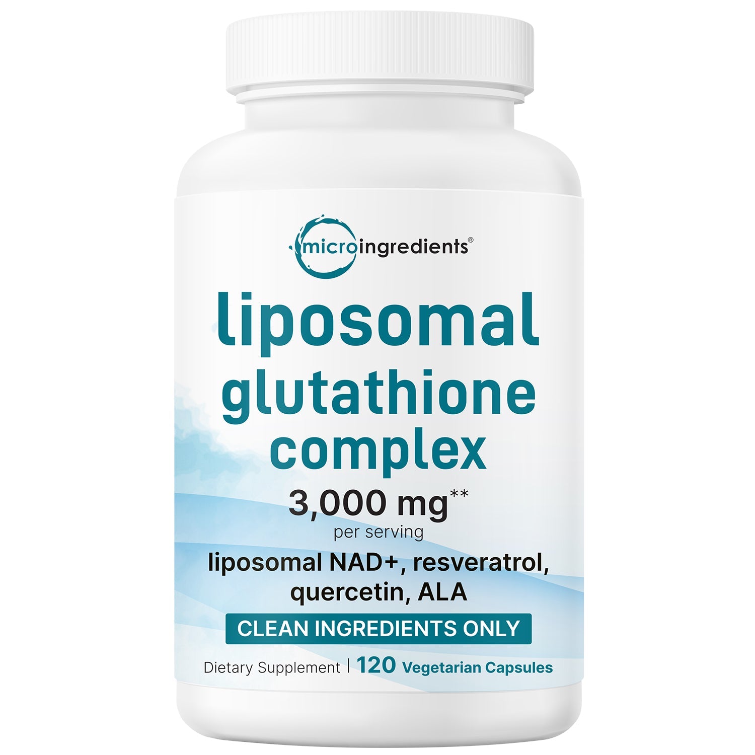 Micro Ingredients Liposomal Glutathione Complex 3000mg, 120 Vegetarian Capsules