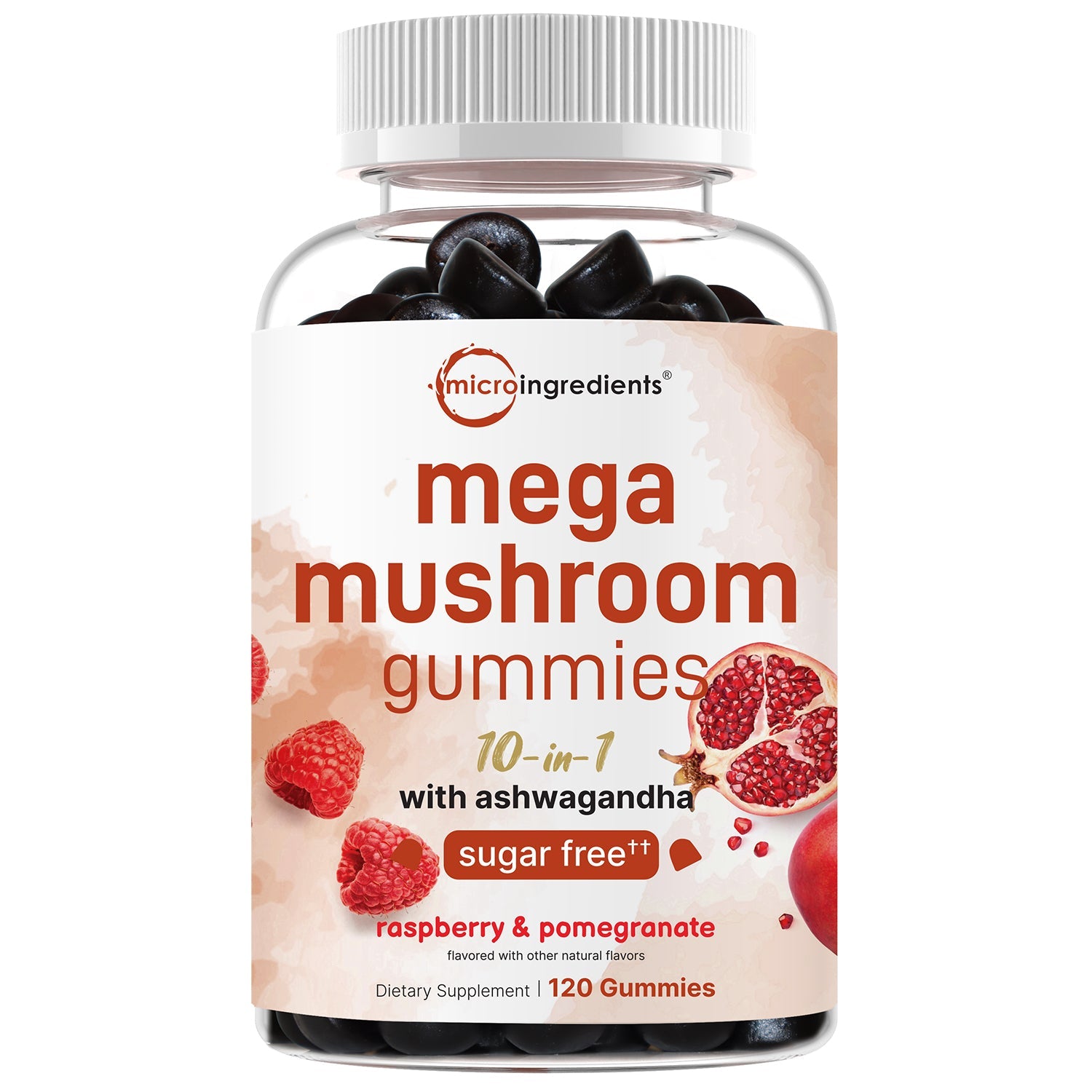 Micro Ingredients Mega Mushroom Gummies, 120 Count