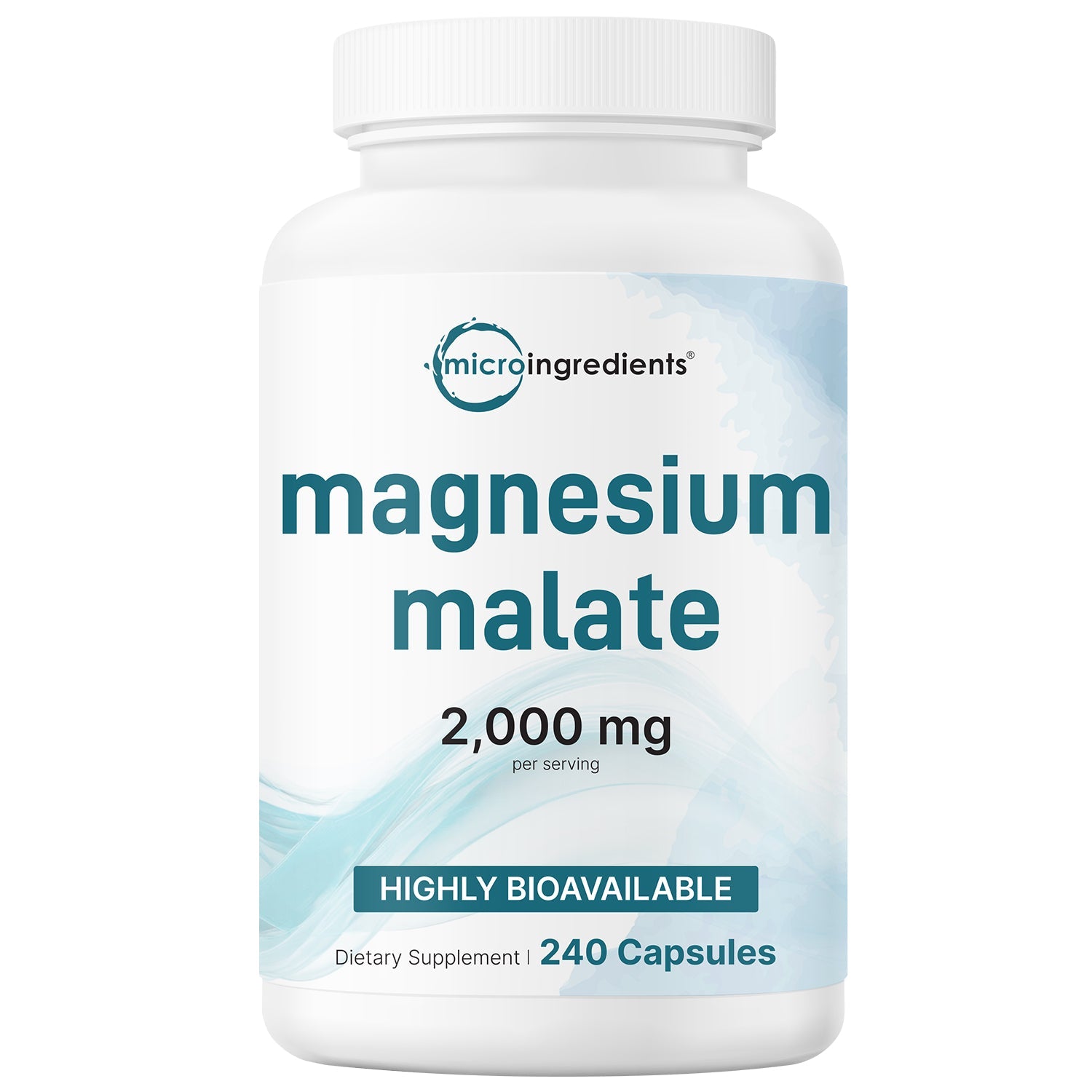 Micro Ingredients Magnesium Malate 2,000mg, 240 Capsules