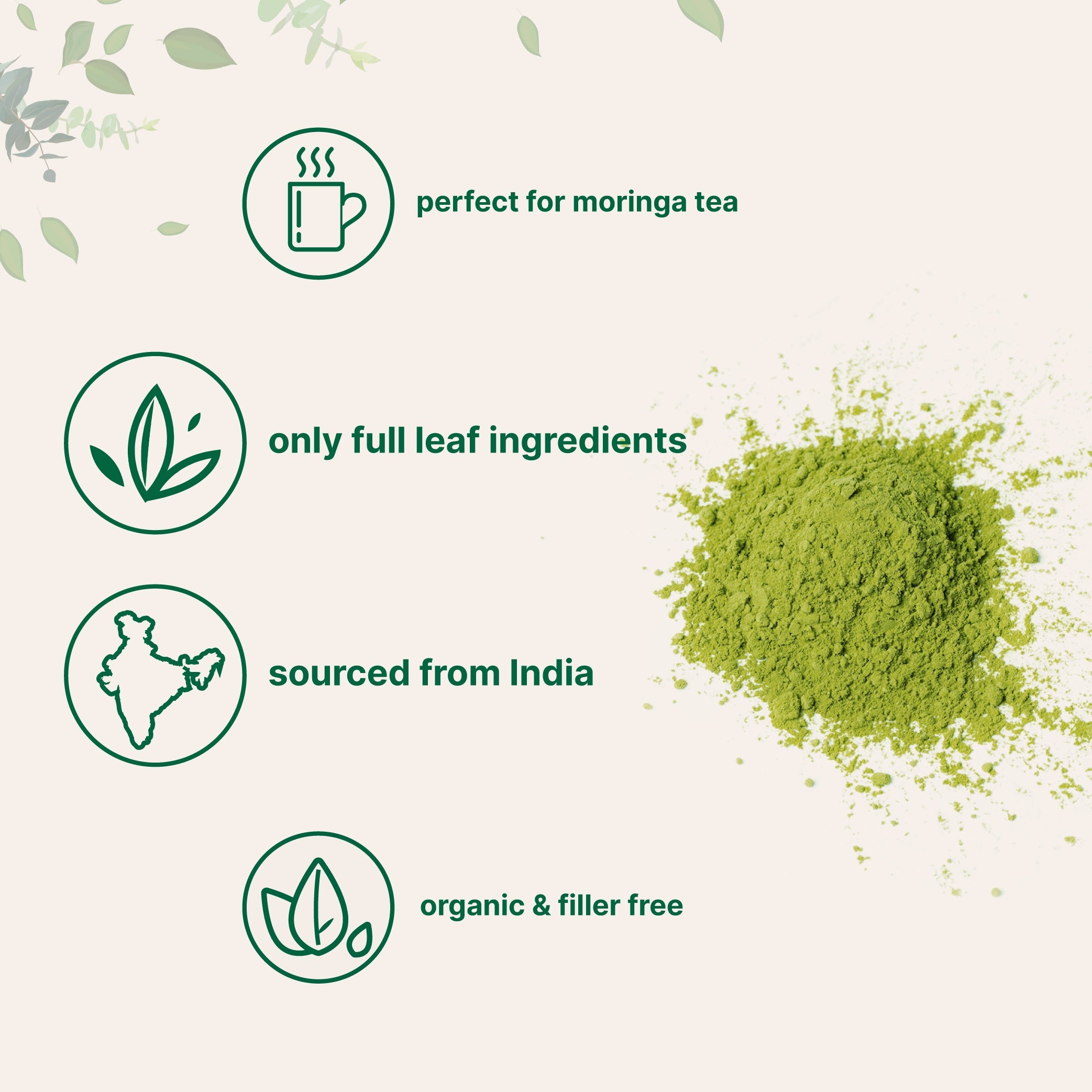 Micro Ingredients Organic Moringa Oleifera Leaf Powder