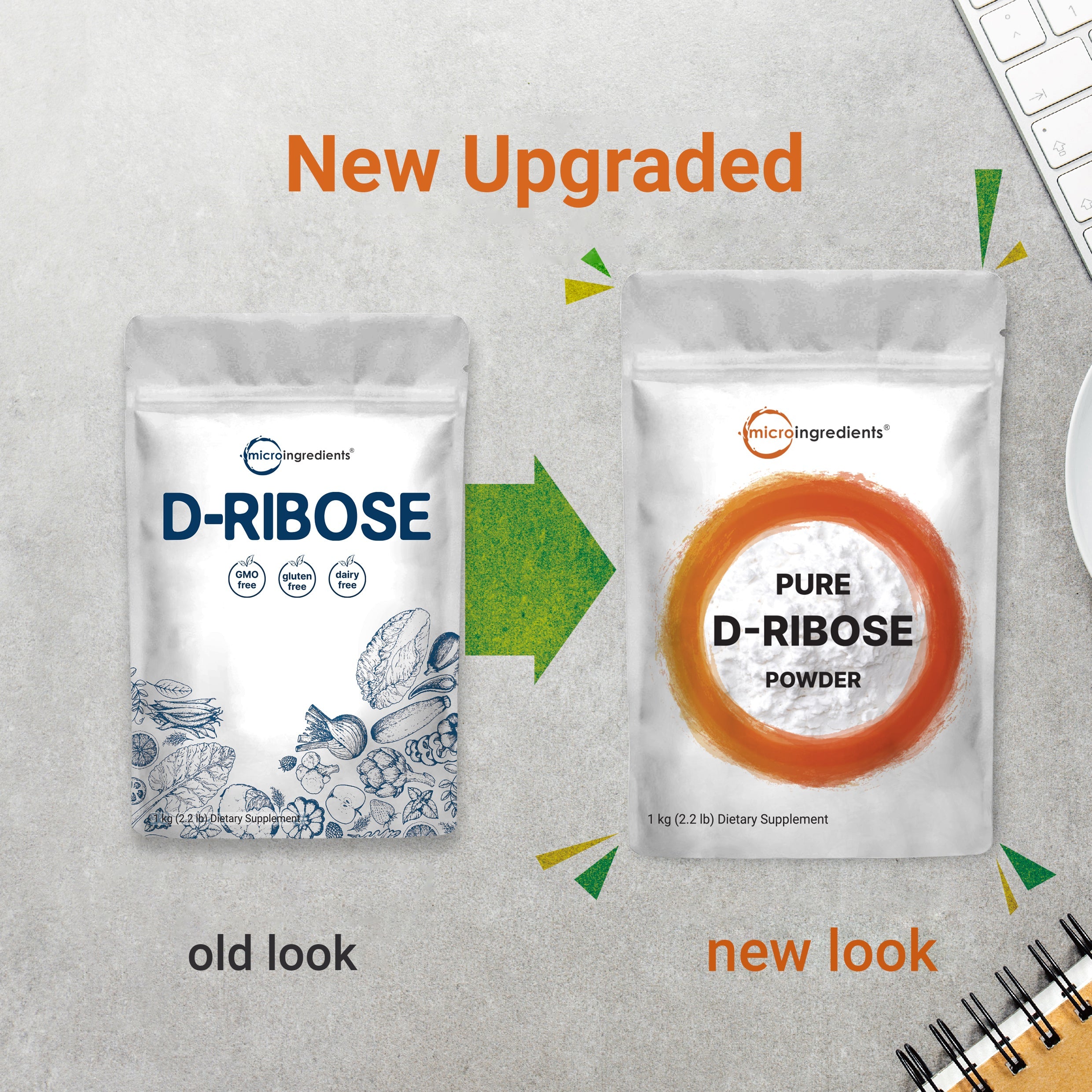 Micro Ingredients D-Ribose Powder, 1kg