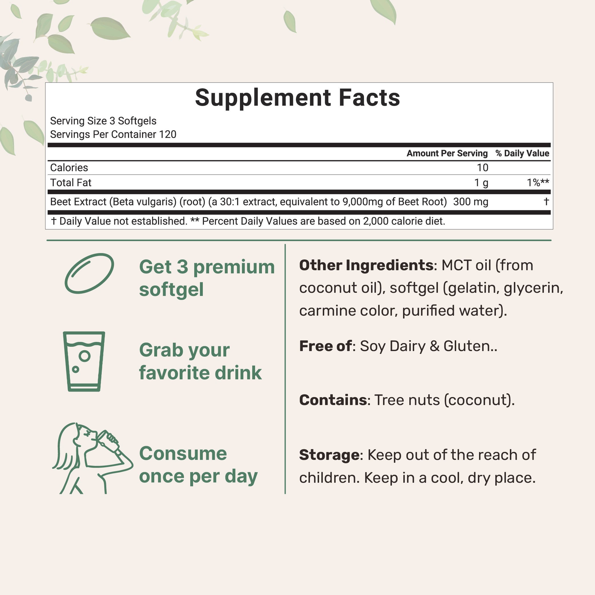 Micro Ingredients Beet Root 9,000mg Equivalent, 360 Softgels with MCT Oil