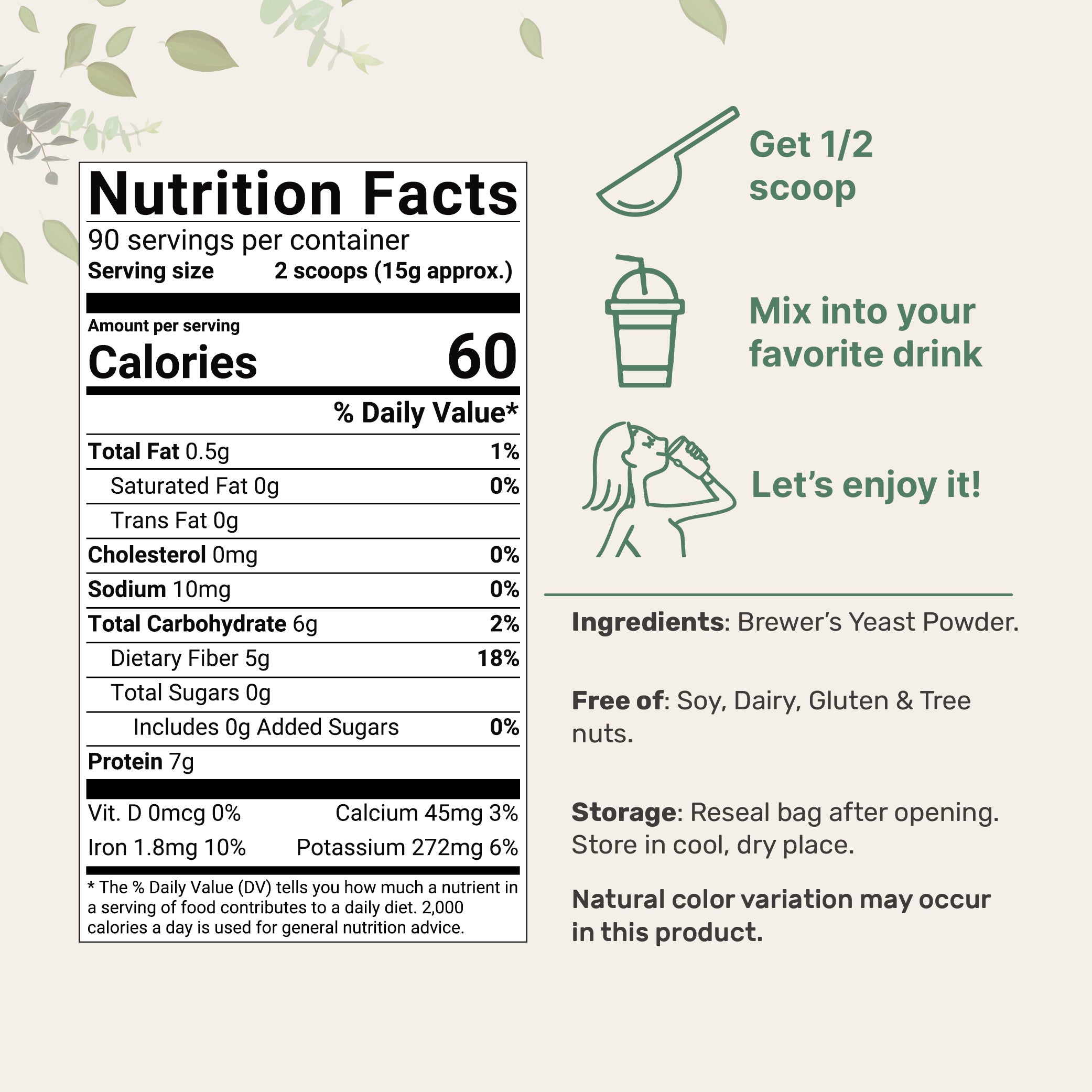 Micro Ingredients Brewers Yeast, 3lbs Powder