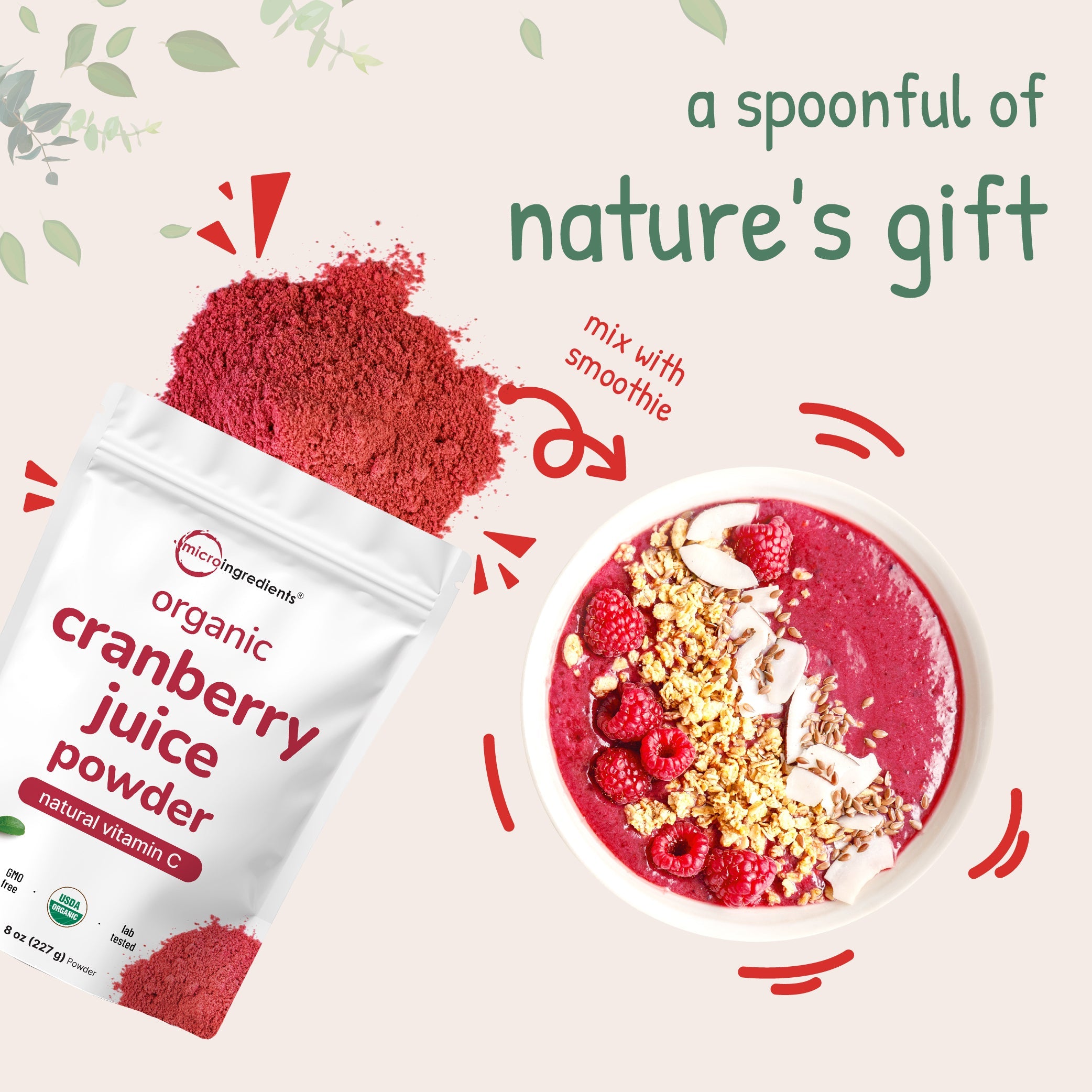 Micro Ingredients Organic Cranberry Juice Powder