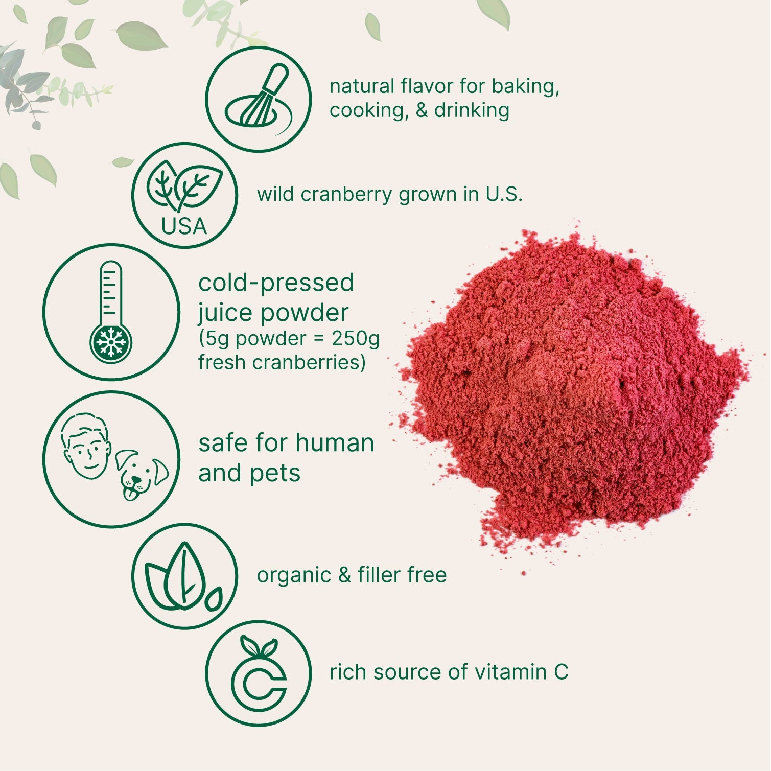 Micro Ingredients Organic Cranberry Juice Powder