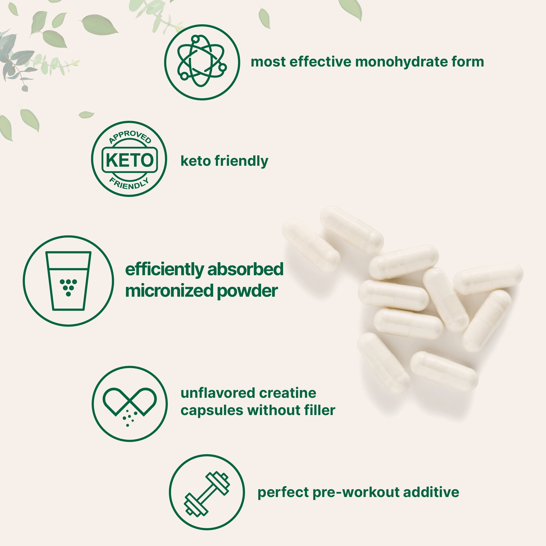 Micro Ingredients Creatine Monohydrate Capsules, 500 counts