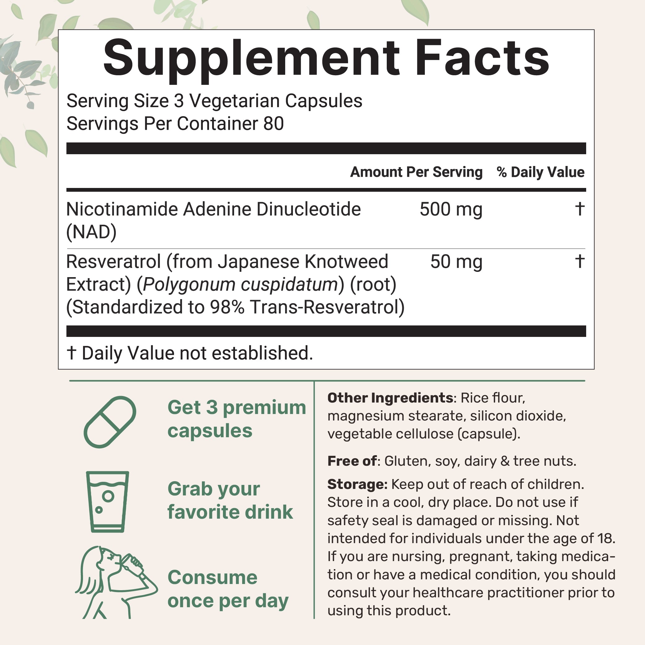 Ageless Beauty Stack: NAD+ Capsules, Trans-Resveratrol Powder & Astaxanthin Softgels