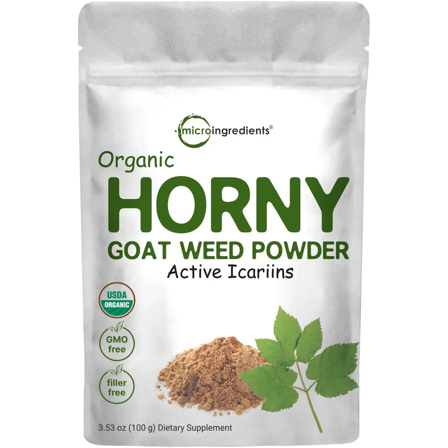Micro Ingredients Organic Horny Goat Weed Powder