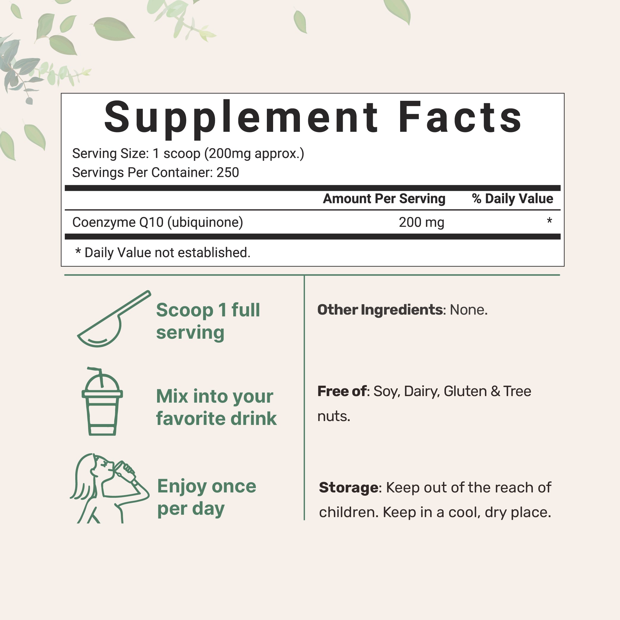 Micro Ingredients COQ10 Powder, 50 Grams