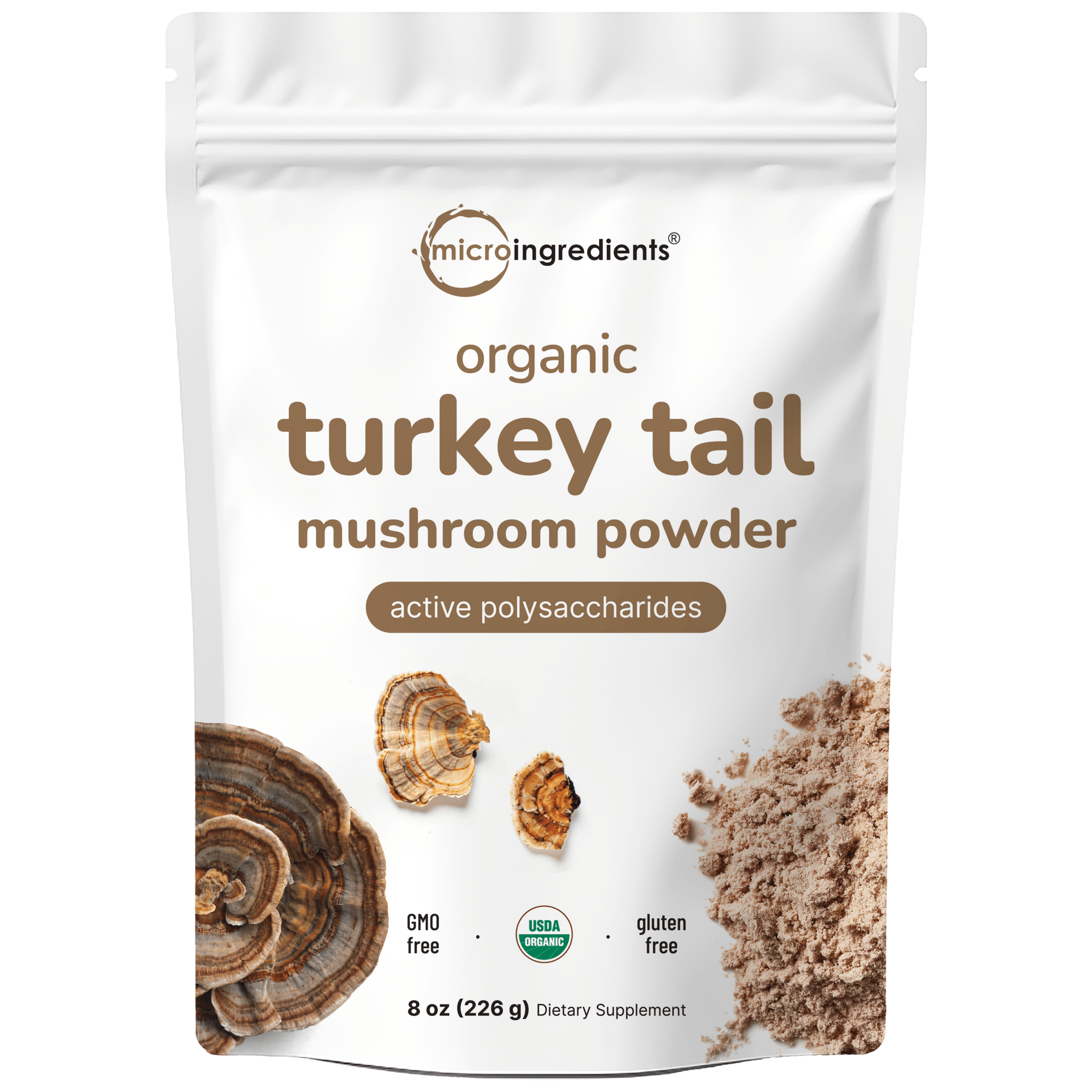 Micro Ingredients Organic Turkey Tail Powder, 8oz