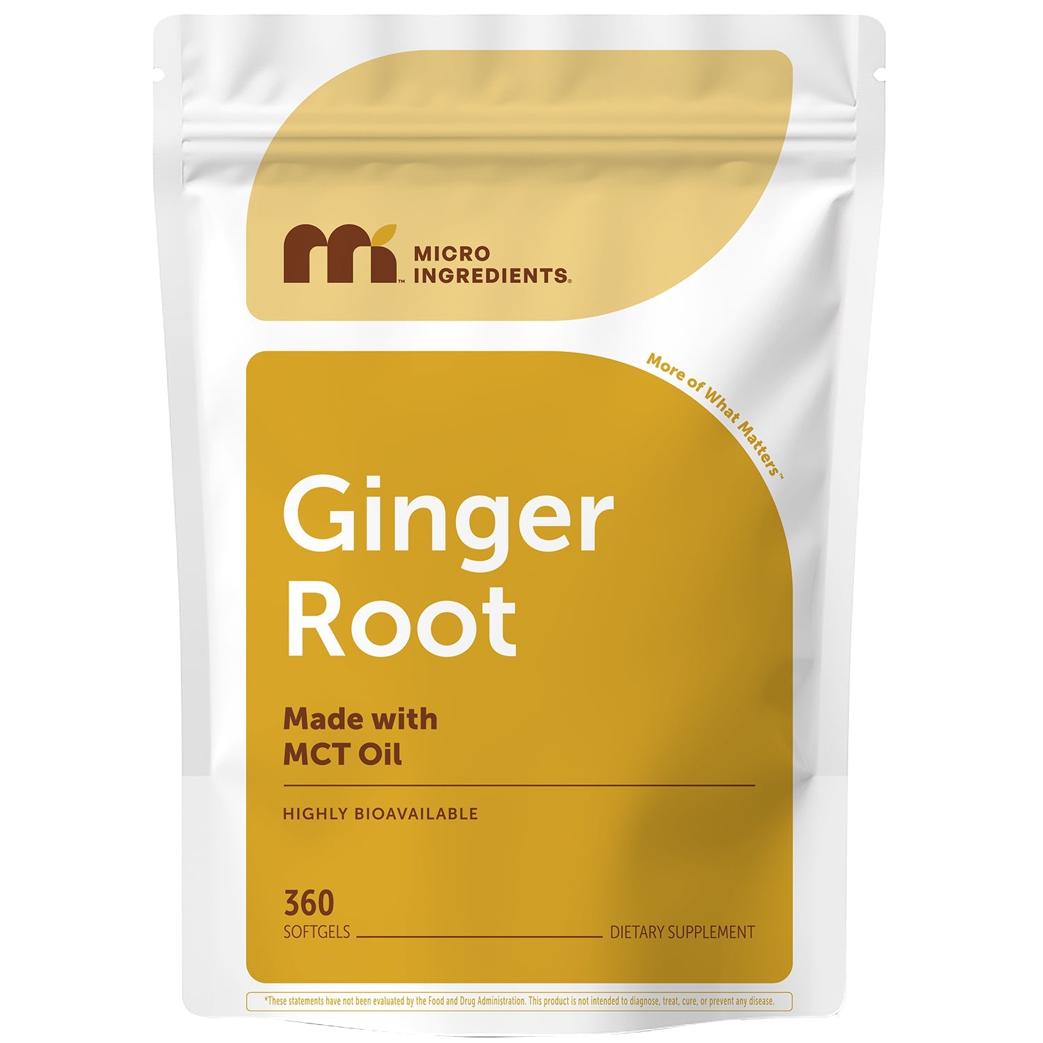 Micro Ingredients Ginger Root with MCT Oil, 360 Softgels