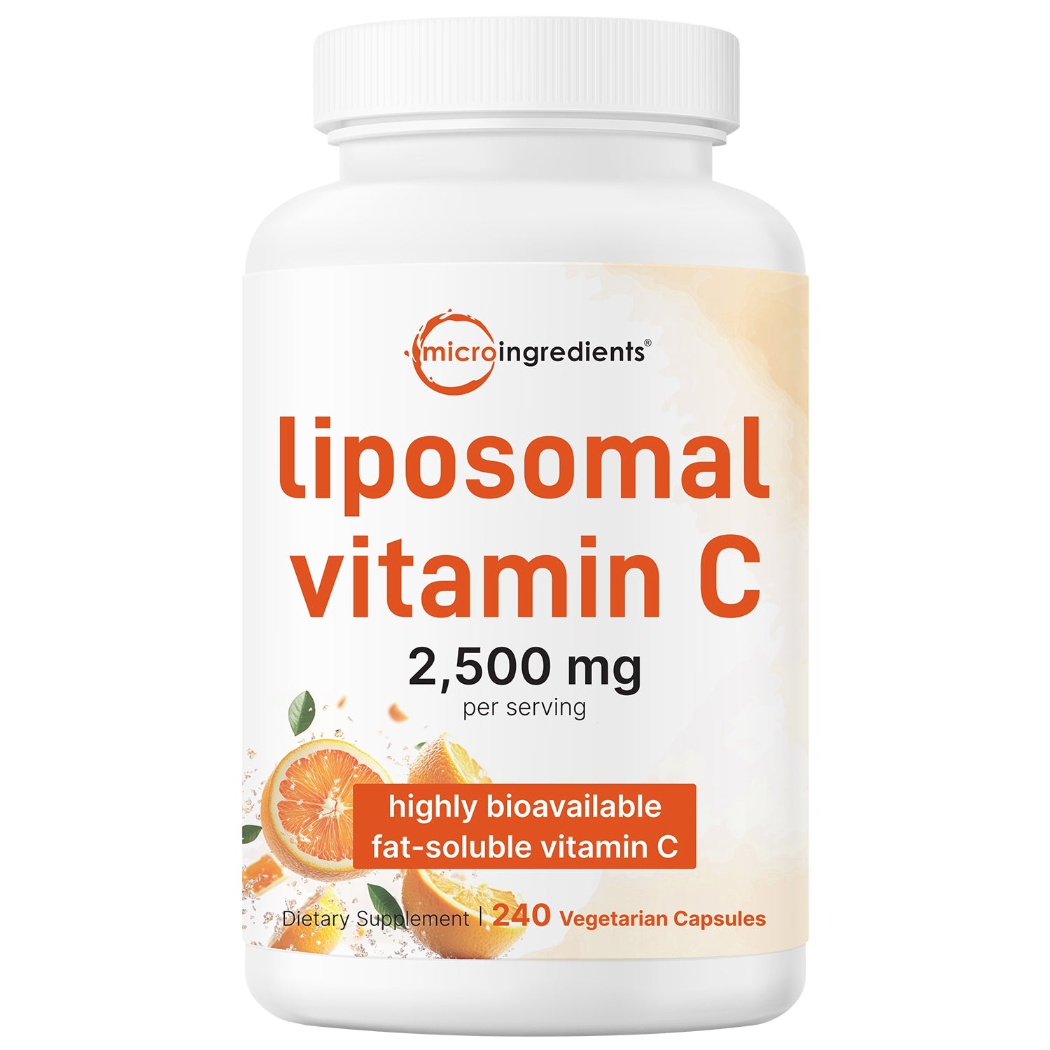 Micro Ingredients Liposomal Vitamin C 2,500mg, 240 Veggie Capsules