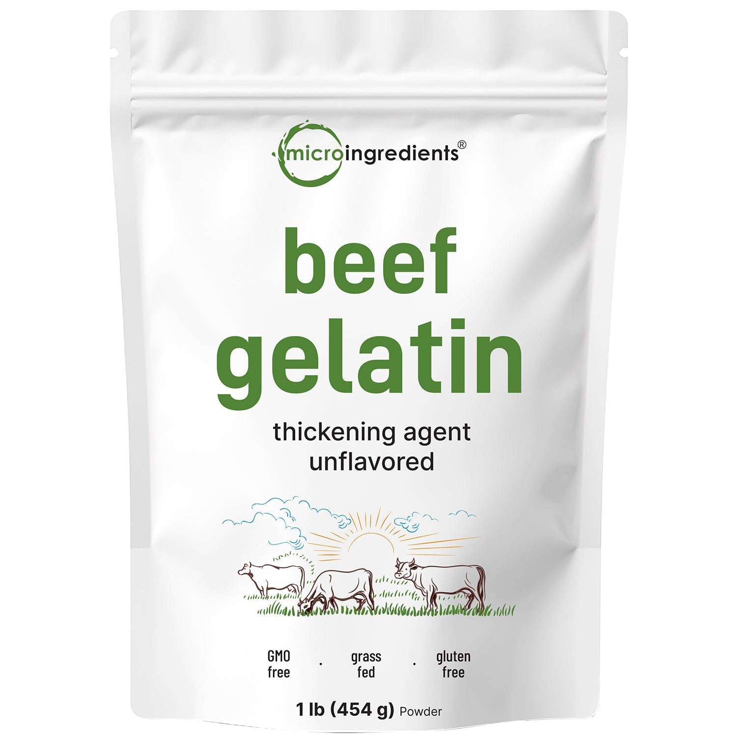 Micro Ingredients Beef Gelatin Powder, 1lb