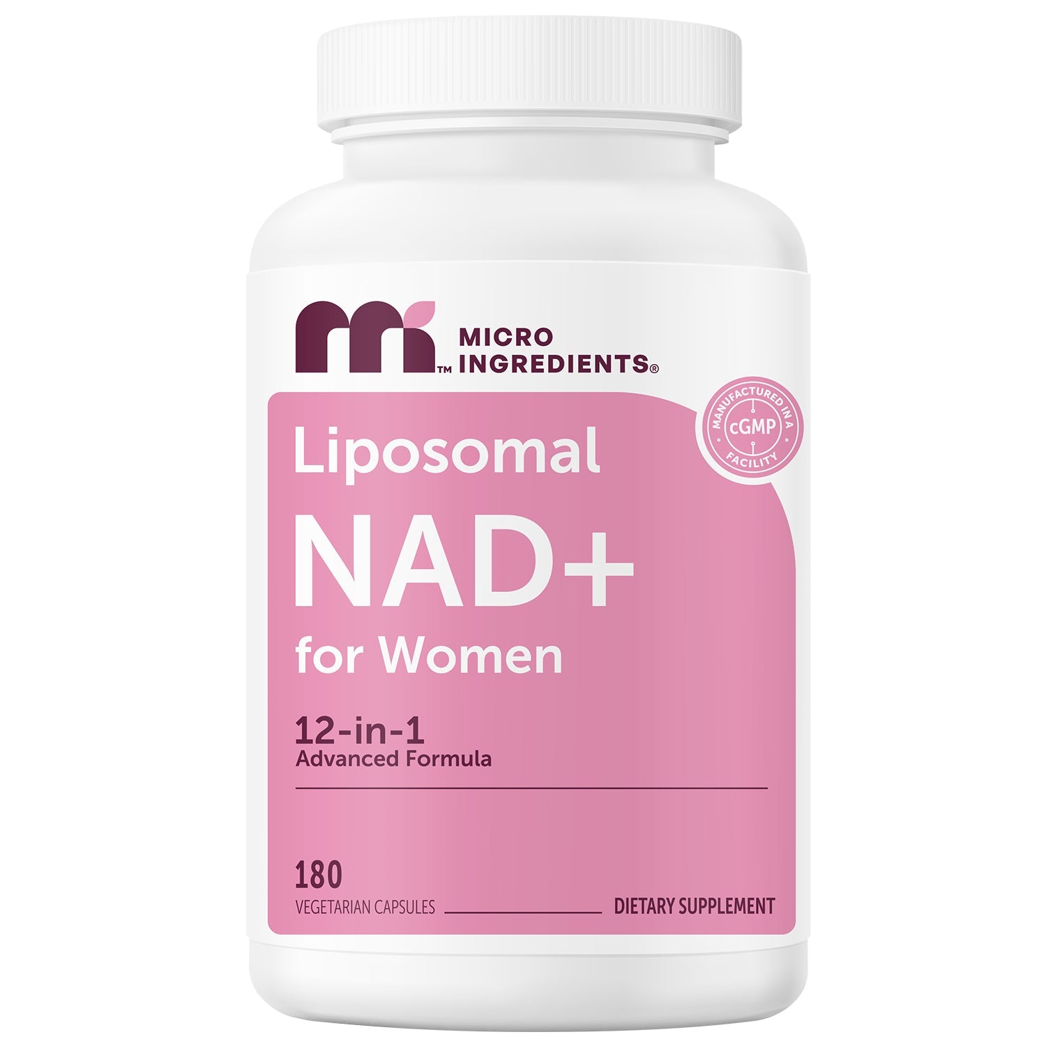 Micro Ingredients Liposomal NAD+ for Women Complex, 180 Veggie Capsules
