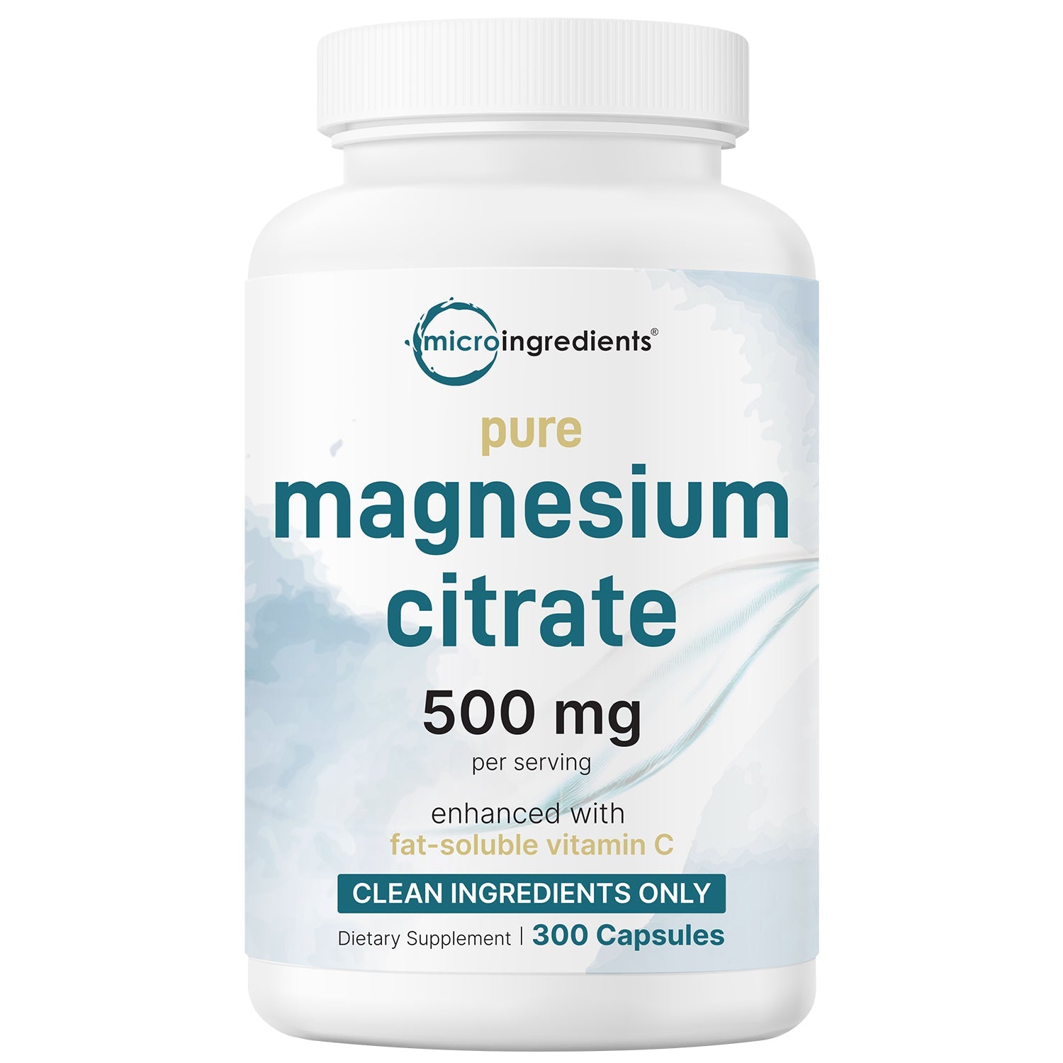 Micro Ingredients Pure Magnesium Citrate Supplements 500mg Per Serving, 300 Capsules