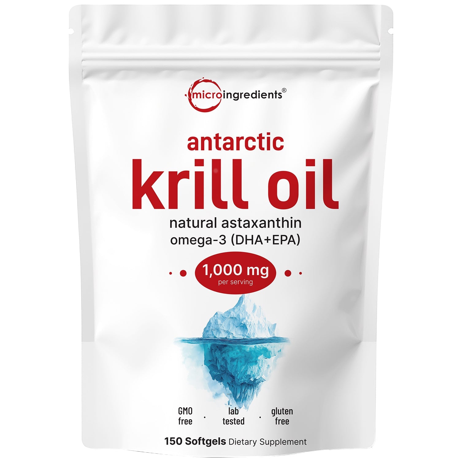 Micro Ingredients Antarctic Krill Oil 1000mg with Omega 3